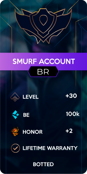 Brazil Smurf Account with 100k BE for League of Legends