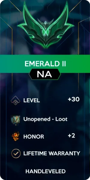 PRE-ORDER | NA Emerald II Handleveled Account
