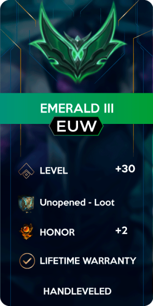 Emerald III Europe West Account for League of Legends