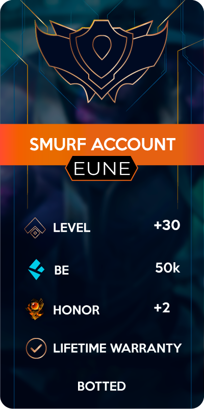 50K BE – BLUE ESSENCE UNRANKED SMURF EUNE