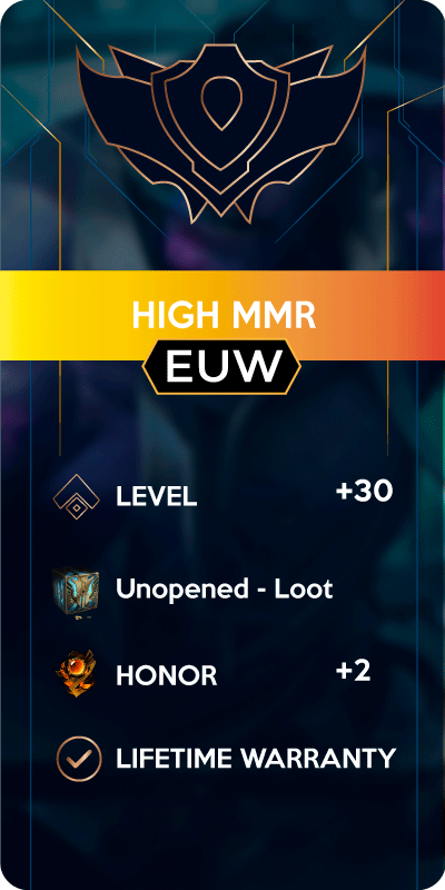 High MMR Europe West Account for League of Legends