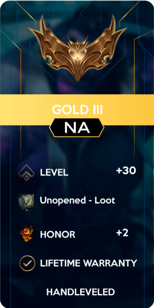 Gold III North America Account for League of Legends