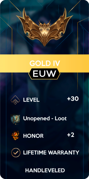 Gold IV Europe West Account for League of Legends