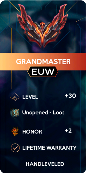 PRE-ORDER | EUW Grandmaster Handleveled Account