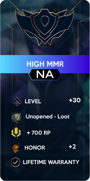 High MMR NA Handleveled Smurf Account with Riot Points