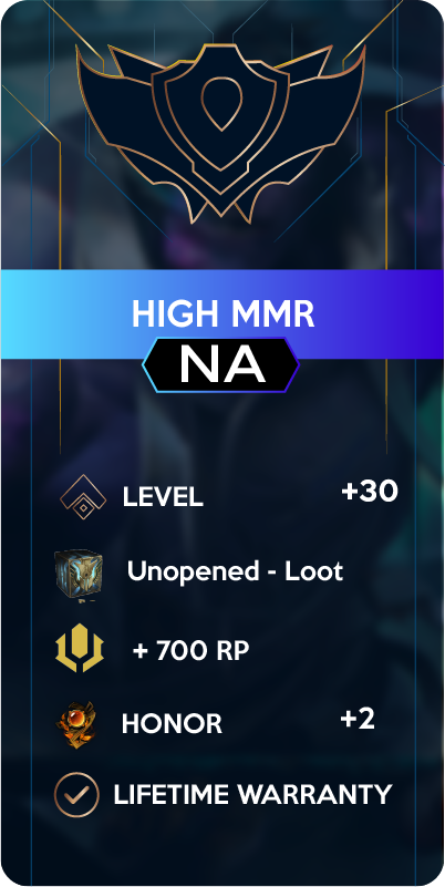 HIGH MMR HANDLEVELED ACCOUNT NA 700 Riot Points