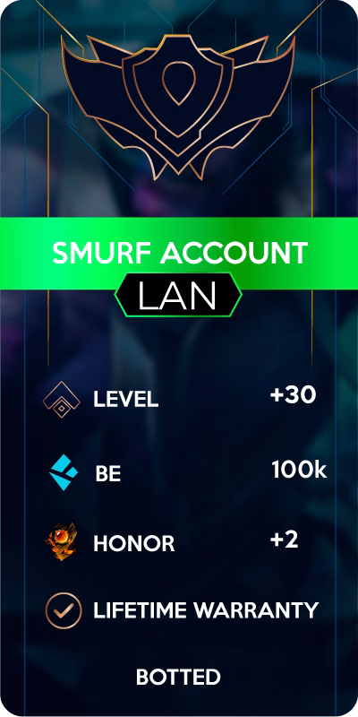 100K BE – BLUE ESSENCE UNRANKED SMURF LAN
