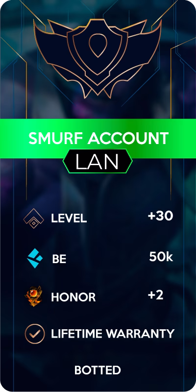 50K BE – BLUE ESSENCE UNRANKED SMURF LAN