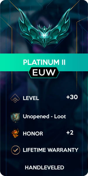 Platinum II Europe West Account for League of Legends